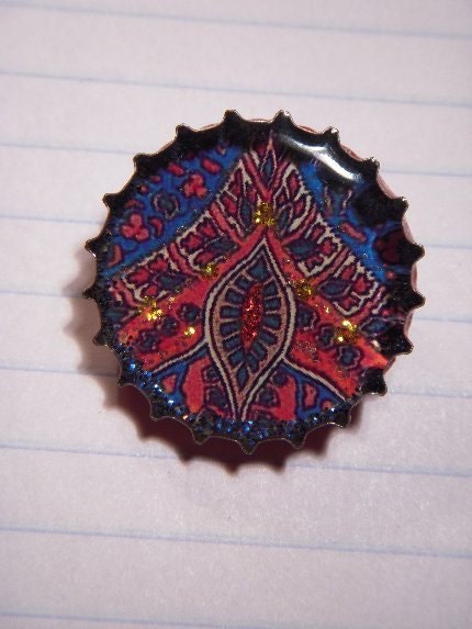 Blue Paisley Pin