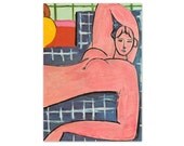 Pink Nude by Matisse. Vintage 1970s Art Print. 7" x 10". Ready to Frame. (No. 1345)