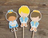 Princess Party - Set of 12 Assorted Prince Cupcake Toppers by The Birthday House Il_170x135