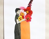spring isn't spring anymore - original handmade collage by laura redburn