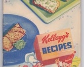 Kelloggs Recipes Vintage Cookbook f/ Snap Crackle & Pop w/ Illustrations 1940's Cooking Cook Book Australia