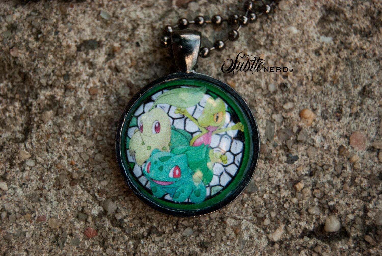 Grass Starter Pokemon Necklace