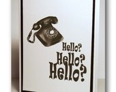 HELLO Retro phone CARD