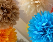 Custom Colors ... 50 tissue paper poms // tent wedding decorations // birthday // anniversary // bar mitzvah // party decorations Il_170x135