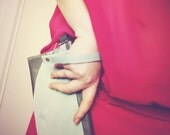 Cresent Moon Leather Clutch
