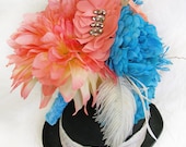 Coral Bridal Bouquet Turquoise Teal Blue Wedding Flowers
