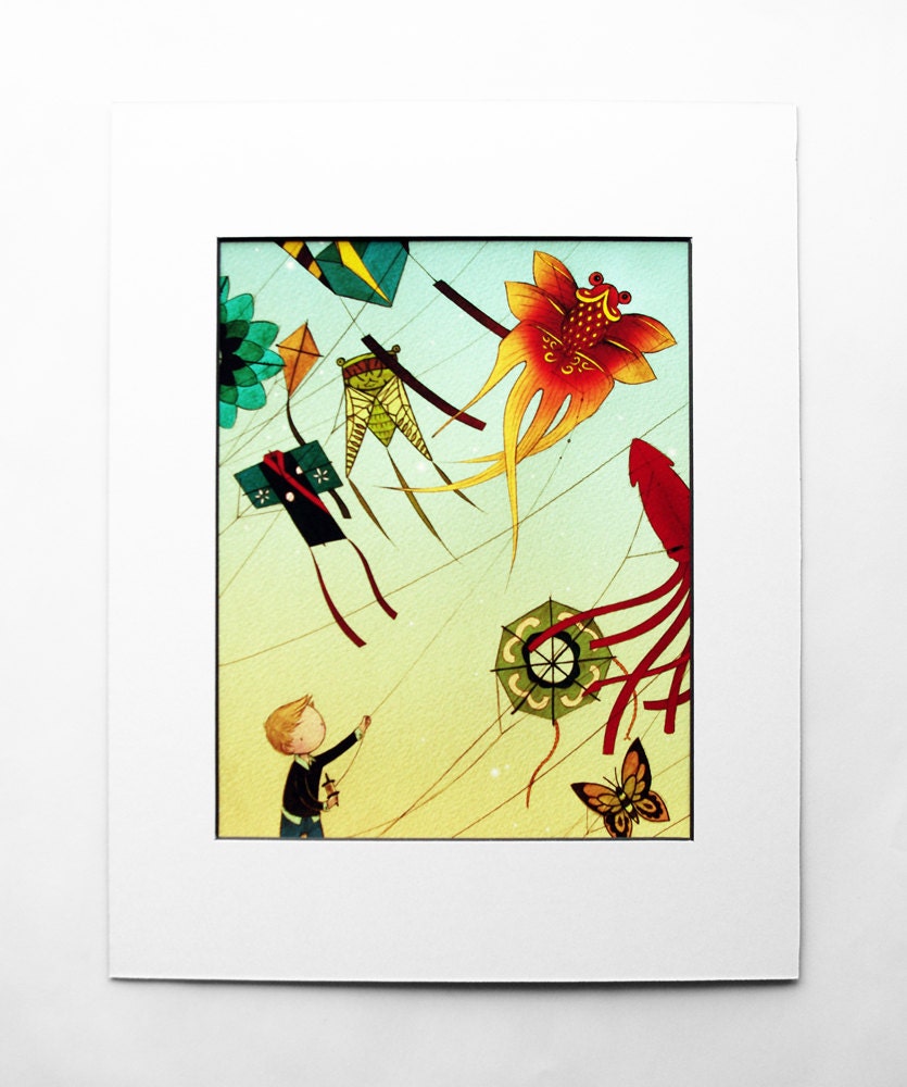Kite Boy 8 x 10 Color Fine Art Print