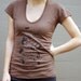 Women's V-neck - Alternative Apparel - Soft Tshirt - Cat design - Cocoa