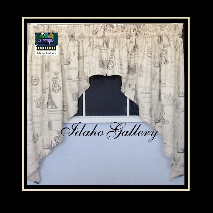 French Script Window Swag Curtain Modern Bedroom Kitchen Curtain Idaho Gallery