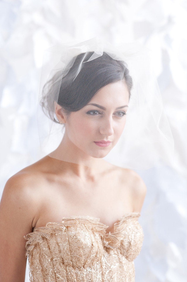 Tulle birdcage veil - 18 inch - Ready to ship