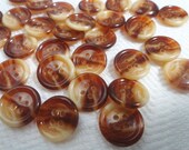 25 Vintage Buttons - Mocha Swirls