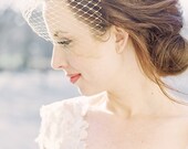Doris birdcage veil with starburst detail and crystals. Comes in silver too.