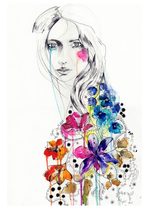 Lost // FASHION ILLUSTRATION // A4 Giclée print from original watercolor-