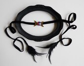 Crimson Lunar Goddess Brass & Jeweled Amulet Headpiece
