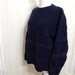 Flecked Navy Blue Wool Sweater / Warm Winter Pullover Top Jumper / Men / Women