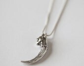 Great Horned Owl Talon Necklace - Silver