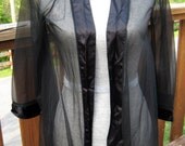 Vintage Black Sheer Cover Up by Undercover Wear size S-M