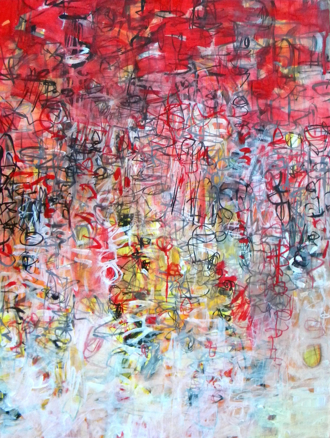 Abstract painting original contemporary art 18x24 - ALL OF IT