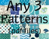 A combination of any 3 Red Pepper Quilts Patterns