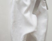 Linen baby girl overalls with bow