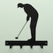Golfer Metal Art Key Rack - Free USA Shipping