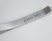 Custom Tie Bar Clip - Hidden Message - Personalized for Dad Grandfather Groom or Groomsmen