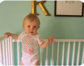 Baby Girl First Birthday Bodysuit, Cake Smash Outfit, Photography Prop, Cameo Style, Half Birthday, Pink, Polka Dots, Custom Initial