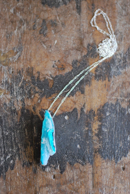 Chrysocolla Drusy Cavern Necklace