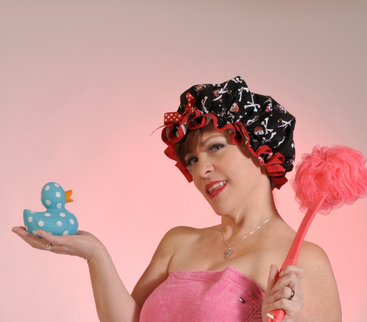 Pirates waterproof retro shower cap