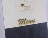 Personalized Rustic Wedding Menu Chalkboard Sign Country Barn Wedding (Item Number 130077)