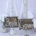 Bride and Groom Chair Signs Rustic Barn Wood Country Wedding Decor (Item Number 130037)