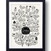 BIRDS Family Tree, CUSTOMIZABLE - Black & White, 13 X 19