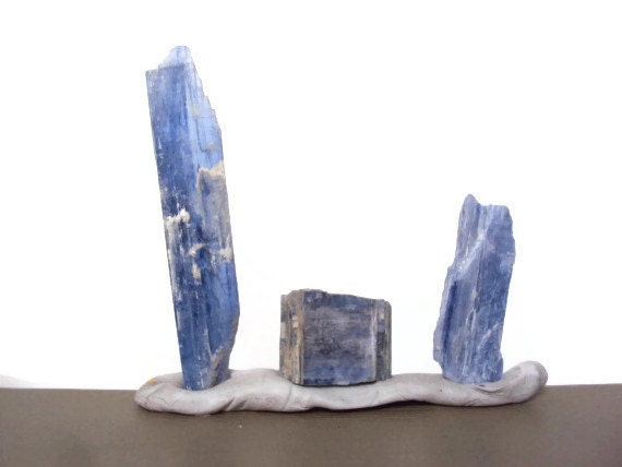 3 Blue Kyanite Crystals, Rough Natural Gemstone from Brazil, Wire Wrapping and Jewelry Supplies, Metaphysical, New Age, Reiki Healing