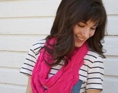 Infinity Ruffle Scarf Hot Pink - Infinity Scarf