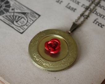 Beauty and the Beast Locket Necklace