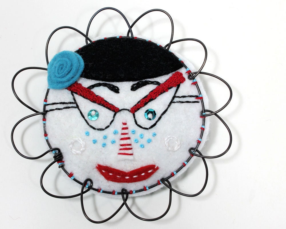 Folk Art Wall Flower small, Fennel