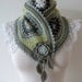 OOAK scarf in soft cotton and silk