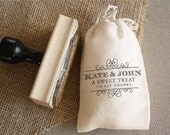 DIY Favor Bag Stamp - CUSTOM WORDING  - Crowned