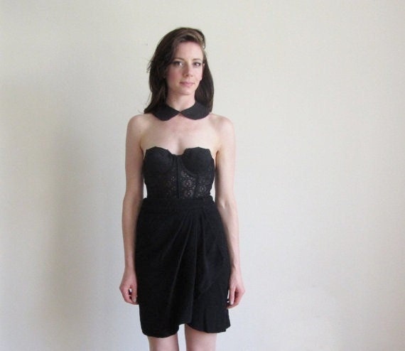 black wool draped skirt . pleated high waist wrap .small .sale