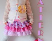 Easy PDF Flower Belt Pattern, Size options 18/24 months to 6t - and 3 flower size options