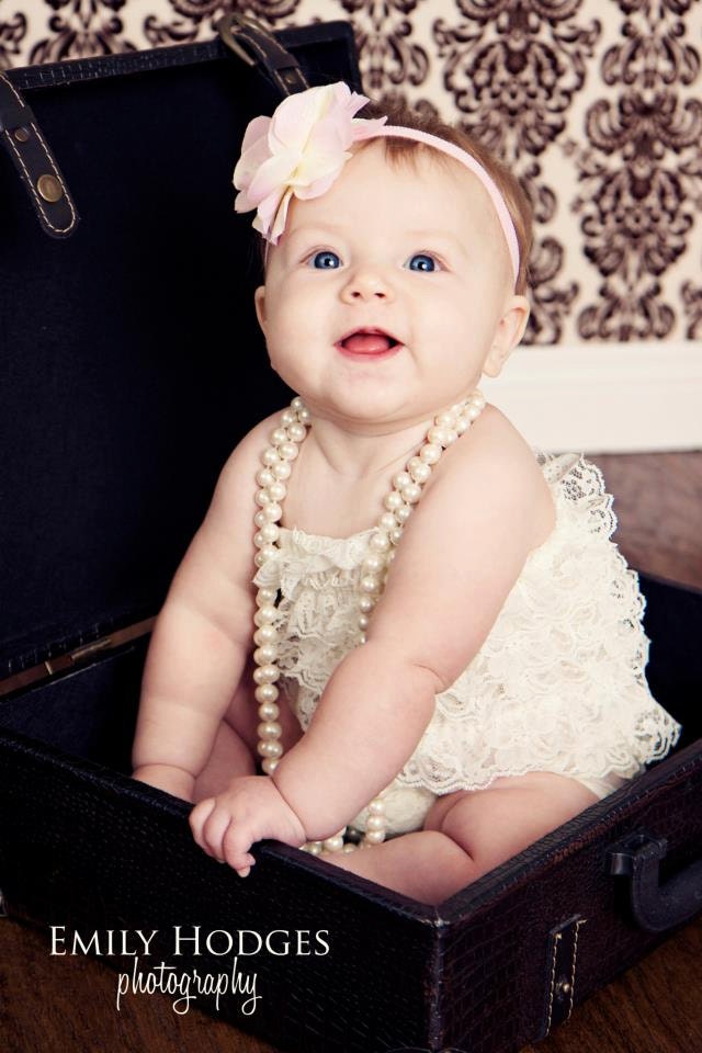 Chicaboo Buttercream Ivory Bubble lace petti romper / ruffles bloomer..Size 6-22 months