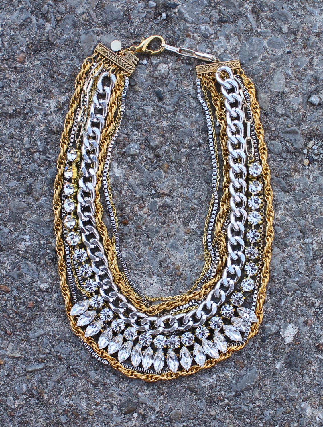 Multi-Strand Rhinestone Necklace