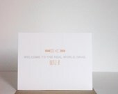 Funny Graduation Card, Real World