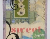 Original Bird ACEO "Sweet Dream" Handmade One of a Kind Collage Artist Card
