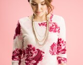 Kaki Classic Necklace in small - Long fabric and beads collar necklace in kaki