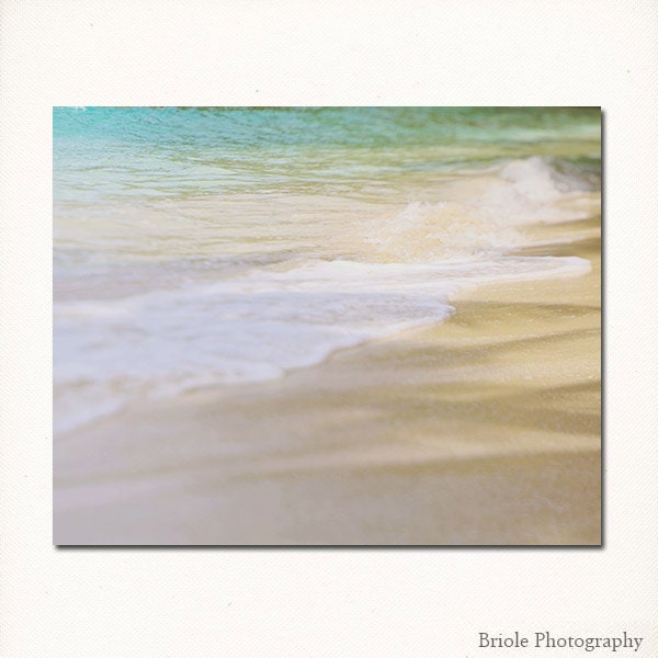Beach Wave Photography, 8"x10" Caribbean Ocean Tropical Beach Print. Turquoise, St. John, USVI, Aqua, Blue, Wall Art, Home Decor.