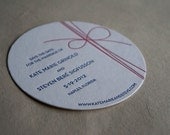 Letterpress Coaster Save the Date