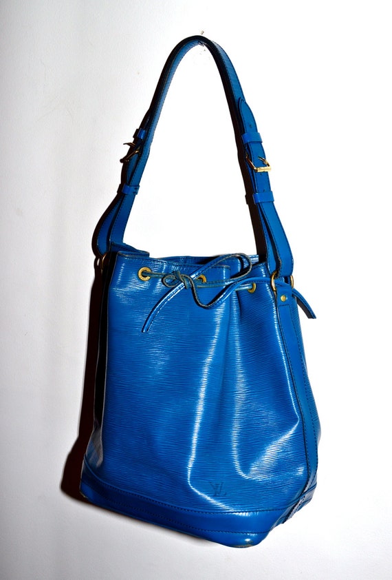 LOUIS VUITTON Noe Large Bucket Bag EPI Leather Blue by louise49