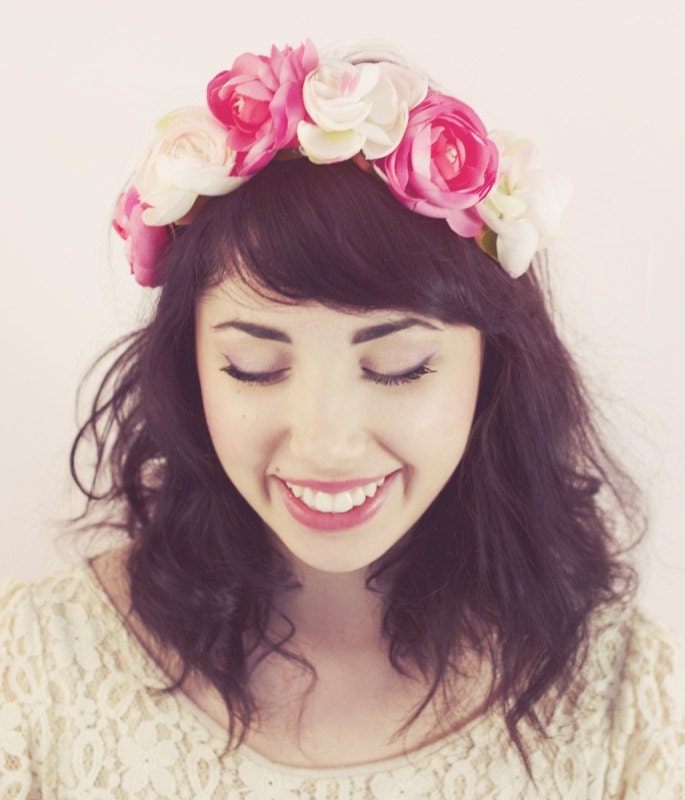 Cotton Candy Flower Blossom Headband