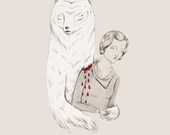 ORIGINAL ILLUSTRATION // Woman and Bear (Your Family History) Illustration Print